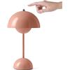 ROMOZ Flowerpot Lamp, Mushroom Table Lamp,LED Touch Dimmable Flowerpot Table Lamp,lampada tavolo con 3 modalità luminosità,Decorative Retro Desk Lamp for Bedroom,Office,Bar,Restaurants Pink