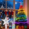 Aigostar RGBIC Luci Natalizie per Esterni 8M- Puntale a Stella Puntale Albero di Natale con 50 LED, 39 Modalità, Musica, DIY, App, IP44 per Decorazioni Halloween e Natale