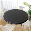 Cozomiz Copritavolo Sotto Tovaglia Rotonda Rettangolare Tavolino Impermeabile Antimacchia Kitchen Decoration per Tavola da Pranzo Nero 60m Taglio Aderente Rotondo
