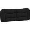 vidaXL Cuscino Testiera Hvar Nero 120 cm in Tessuto