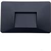 LineteckLED® - E20-3W-C Segnapasso LED 3W luce calda 3000K 220v cornice nera per parete IP44 adatta a scatola 503