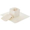 Casatessile Lavette Bagno con Cestino in Tessuto Set 4 pz. Simply Asciugamani Piccoli Ospiti, Lavette Neonato - Crema