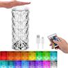 Puhui Lampada da Tavolo a LED in Acrilico Cristallo, Ricarica USB, Moderna creatività, Touch e dimmerabile [16 colori e 4 modalità] con telecomando, Luce bianca calda dimmerabile e funzione RGB