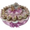 Sindy Bomboniere bomboniere Nascita Battesimo Bimba Cavalluccio a Dondolo Torta portaconfetti (Torta da 20 Oggetti + Centrale+Confetti)