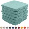 Intimitaly Set 6 Cuscini Sedia Vesto Con Elastico da Schienale Comodi Made in Italy in Cotone Imbottiti e Spessi 6 Cm (6 Verde Salvia)
