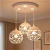 MAKA change your life quality MAKA Lampadario a Sospensione Soffitto 3 Lampade E27 Sospese Moderno Regolabile per Camera da Letto Cucina Soggiorno Plafoniera LED Integrati Illuminazione Interna Design Contemporaneo Elegante Casa