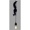CEPTEN Lampadario in resina, ristorante nordico lampada animale lampadario camera da letto per bambini lampada per bambini negozio di abbigliamento semplice personalità scoiattolo luci a sospensione,Nero