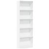 vidaXL Libreria Bianca 60x24x176 cm in Legno Massello