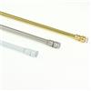 TENDAGGIMANIA Bacchette per tende a vetro 1 Coppia - Bastone tenda a pressione estensibile a finestra in alluminio - Colore Bianco - Spessore 8 MM - Misura: da 60 a 80 CM