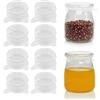 Walgett Confezione da 8 coperchi elasticizzati in silicone extra piccoli, 5,1 cm, riutilizzabili, per barattoli di yogurt, bottiglie di latte, lattine da 5,1 cm a 6,1 cm