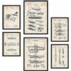 Nacnic Set di 6 poster di brevetti Strumento a fiato. Poster con illustrazioni di brevetti retrò per la tua casa. Decorazione interna in stile vintage. Dimensioni A4 e A3. Senza cornice.