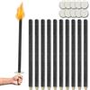Froadp Torcia di cera, 72 cm, lunga durata, 100 minuti, con manico extra lungo e protezione per le mani, set di torce e lanterne per giardino, esterni, escursioni (10 pezzi)