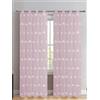HOME ZEN HOUSEHOLD LINEN Tenda DEMETRA da interno 1 pezzo, stile Moderno con Nuvole, 140x270cm, Pannello Singolo Trasparente con 8 Anelli, per camera letto, soggiorno (Rosa)