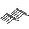 Mainetti Grucce in Velluto Antiscivolo, per Camicie, Giacche, Maglieria, Abiti Bretellati, Appendini Salvaspazio, Leggeri, Made in Italy, Set 10 Pezzi (Grigio Scuro, 38 cm)