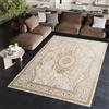 TAPISO Ares Tappeto Pelo Corto Lucido Design Vintage Motivo Rosetta Tradizionale Cornice Ornamenti tonalità di Marrone Beige Salotto Sala Camera Soggiorno Oeko-Tex. 180 x 250 cm