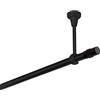 MDEKOR Bastone per tende nero, 200 cm, 1 binario, 19 mm, in metallo, fissaggio a soffitto, cilindro