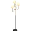 HOMCOM Lampada da Terra Alta 165 cm 3 Punti Luce Lampada da Pavimento Oro