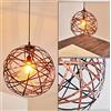 hofstein Lampada a sospensione Kefikon, lampada moderna in metallo color rame antico, lampada con paralume in look reticolo ed effetto luce, Ø 40 cm, altezza massima 150 cm, 1 luce, E27, senza lampadina/e