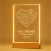 ALBK Luce Notturna Stellata Personalizzata, Personalizzazione Del Tempo e Dello Spazio Per Momenti Indimenticabili, Idee Regalo San Valentino Anniversario, Regalo Coppia Personalizzati, Cuore