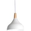 Hongho WOTTES - lampadari a sospensione, stile vintage, stile a goccia, attacco E27, in metallo, per camera da letto, sala da pranzo, cucina, Ø 20 cm (bianco)