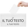 Creative Deco Scatola Creative Deco per carte di credito, personalizzabile in legno, colore bianco, 29x25x15 cm, testo a scelta, scatola con fessura