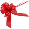 PuntoCasaStore 50 Nastri COCCARDE AUTOTIRANTI GRANFIOCCO Confezione Regalo Auto Antenna SPECCHIETTO Feste Varie Misure E Colori Alta QUALITA' (Nastro 3 CM DIAM. 12 CM, Rosso)