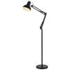 MAKA change your life quality Lampada da Terra Moderna a Piantana in Metallo Con Presa E27, Braccio Orientabile, per Camera da Letto , Soggiorno e Altre Stanze, Asta Colore, Classe di Efficienza Energetica A++ (Nero)