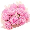 C.X.Y. 100x Fiorellini Rose ROSA Foam PE Con Organza Neve Bomboniera Fai Da te decorazione (PINK)