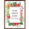 MG Design Cornice 50x70 cm - colore Marrone, in legno, con vetro acrilico - da appendere in verticale o in orizzontale, senza sfondo, per foto, poster, puzzle