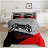 Loussiesd Gamer - Set Trapunta per ragazzi, per ragazzi, colore: Rosso e Nero