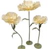 Generic Decorazioni Floreali Giganti,Fiori Decorativi Serigrafati con Base per Feste di Compleanno Giardini Uffici Case Matrimoni Lauree Feste Vetrine di Negozi(Champagne)