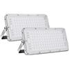 Sararoom Faretto LED da Esterno 100W, 10000LM 6500K Bianca Fredda Faro Led, IP65 Impermeabile Proiettori Luci di Sicurezza, Faretti con Supporto Regolabile 180° per Giardino Terrazza Garage, 2 Pezzi