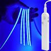 XUNATA Strisce LED COB Sensore Movimento - PIR 5V Batteria o USB, Autoadesivo per Armadi Scale (Blu, 1m)