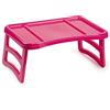 Generico Vassoio da letto in Plastica Tavolino Porta colazione con gambe richiudibili Vassoio da letto o divano (Fuxia-Rosa)
