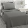 L'ANTICO ARCOLAIO - Lenzuola Letto Singolo 100% Cotone Completo con Federe Cuscini, Set Anallergico e Antiacaro, Colore Tinta Unita, Manifattura Made in Italy con Fibra Naturale