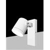 Kovalmax® Applique a parete faretto orientabile attacco gu10 lampada x muro esterno bianco