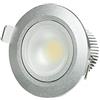 Vivida International VIVIDA - Faretti Alys LED, ad Incasso, Tondo, COB, Orientabile, 8W, 4000K, 750Lm, Design Minimalista, Colore Grigio