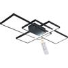 BEHWU Plafoniera LED Rettangolare,Bianco, Nero,90Cm(70W),110Cm(85W),140Cm(105W),Plafoniera LED, Alluminio + Gel di Silice Adatta for Camera da Letto, Sala da Pranzo, Cucina, Soggiorno
