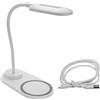 Qyrugcxs Lampada da Scrivania un LED Dimmerabile con Caricabatterie Wireless, Luce da Scrivania con Ricarica Wireless Luce Notturna di Controllo Della Pressione Flessibile