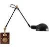 HYRAM Applique Da Parete Interno LED 12W Bianco Caldo Luce Braccio Lungo Regolabile Metallo Lampada Da Parete Industriale Vintage Retrò Lampada A Muro Per Camera Da Letto Soggiorno Corridoio Scale, Nero