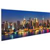 islandburner Quadri moderni Vista di Manhattan di notte, New York, Stati Uniti d'America Stampa su tela - Quadro x poltrone salotto cucina mobili ufficio casa - fotografica formato XXL DYV