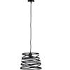 Universo Lampadario a sospensione E27 paralume metallo vortice traforato gabbia portalampada design moderno Nero (A08-N)
