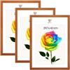 MG Design Set da 3 cornici portafoto A3 29,7 x 42 cm - Cornici in legno verniciato con vetri acrilici infrangibili, verticale e orizzontale con fissaggio a parete stabile