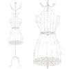 PrimoLiving Manichino da sarto in metallo TESSA in bianco antico - Con scomparto e ganci appendiabiti busto di manichino decorativo look vintage - Manichino donna P-14165