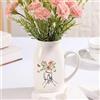 Jeweidea Vaso in Ceramica Personalizzato con Nome Inciso, Regalo per Mamma, Regalo per Nonna, Regalo per Festa della Mamma, Vaso Bianco Tavola da Pranzo, Soggiorno, Decorazione Casa (Stile 2)