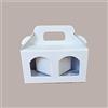 Lucgel Scatola Astuccio Porta 2 Vasetti Salse Creme in Cartoncino Seta Bianco 170x80H90mm - 10 pezzi -