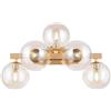 MAYTONI DECORATIVE LIGHTING MAYTONI DALLAS lampada da parete interna oro - applique moderna a 5 luci (max. 28 W) - lampada da parete per soggiorno, camera da letto e corridoio - metallo e vetro bianco