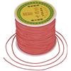 FASHEWELRY Cordoncino in nylon per perline da 0,8 mm, 91 metri/rotolo, macramè, nodi cinesi, per collane fai da te, bracciali, artigianato e creazione di gioielli, colore: pomodoro