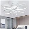 ZOMLBOF Plafoniera LED Moderna con 3 Temperature di Colore Dimmerabile Lampa Telecomando e Controllo Tramite APP Plafoniera Soffitto Funzioni Memoria Timer Adatta Per Camere Letto Soggiorni，Blanco-8