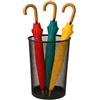 PALUPLUS Portaombrelli a Rete in metallo di color Nero, misura 26,5x26,5x51 cm, Cesta cilindrica per ombrelli con bordo e base rinforzati, Struttura resistente, per interni ed esterni -6091C -1,51